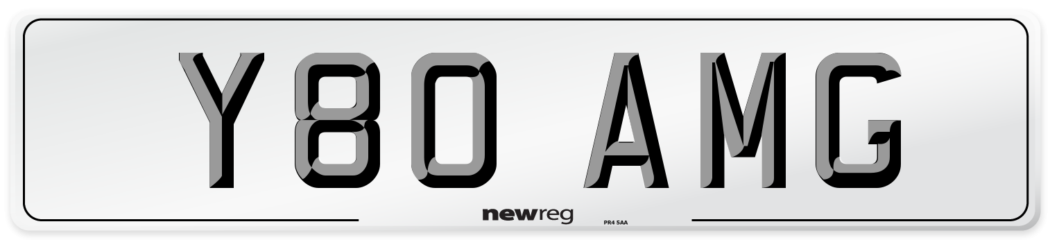 Y80 AMG Number Plate from New Reg